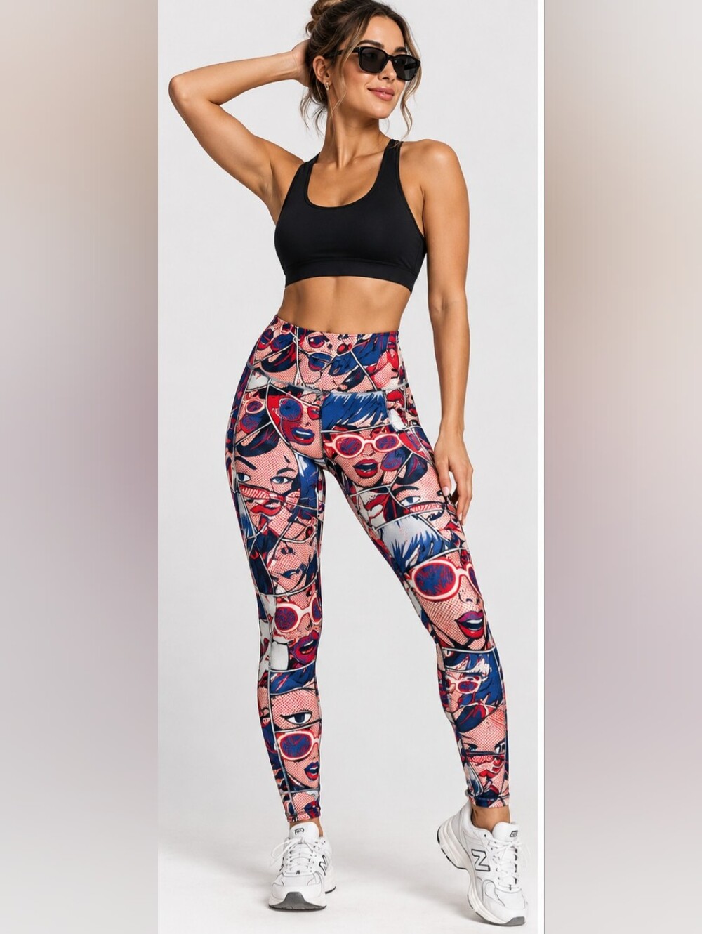 CVG Constantly Varied Gear Pop Art Leggings Large Y2K Graphic